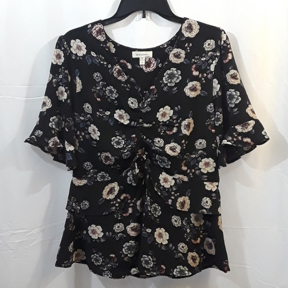Monteau Tops - Monteau Short Sleeve Blouse